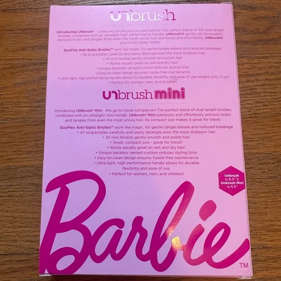 Barbie x UNbrush Detangling Hair Brush - Picture 2 of 2